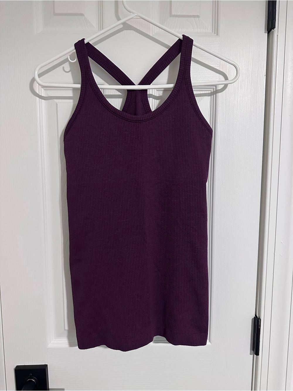 lululemon athletica Deep Plum Ribbed Crossback Tank